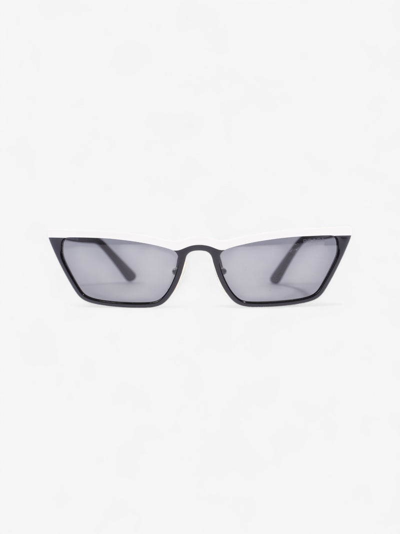  Prada SPR 19U Sunglasses Black / White Acetate 145mm