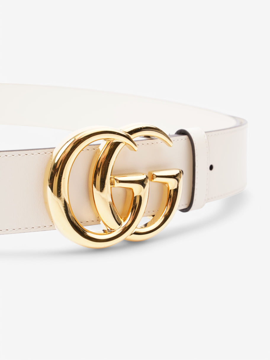 Gucci Marmont Belt White Leather 105cm 42
