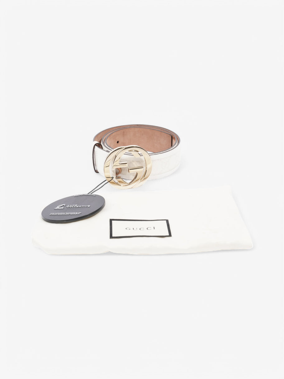 Gucci GG Belt White  Coated Canvas Image 6