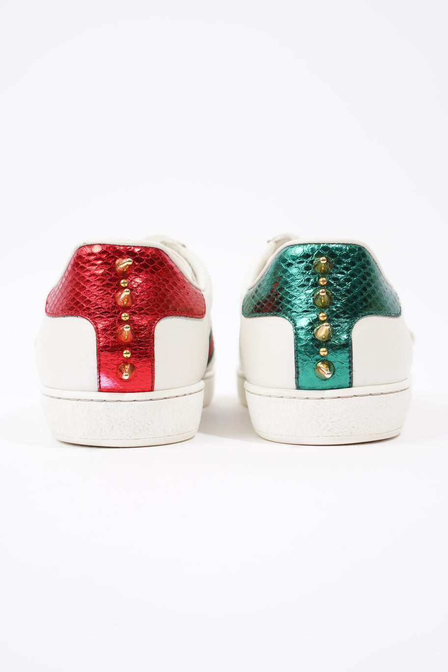 Gucci Ace Studded  White  / Green / Red Leather EU 39 UK 6 Image 6