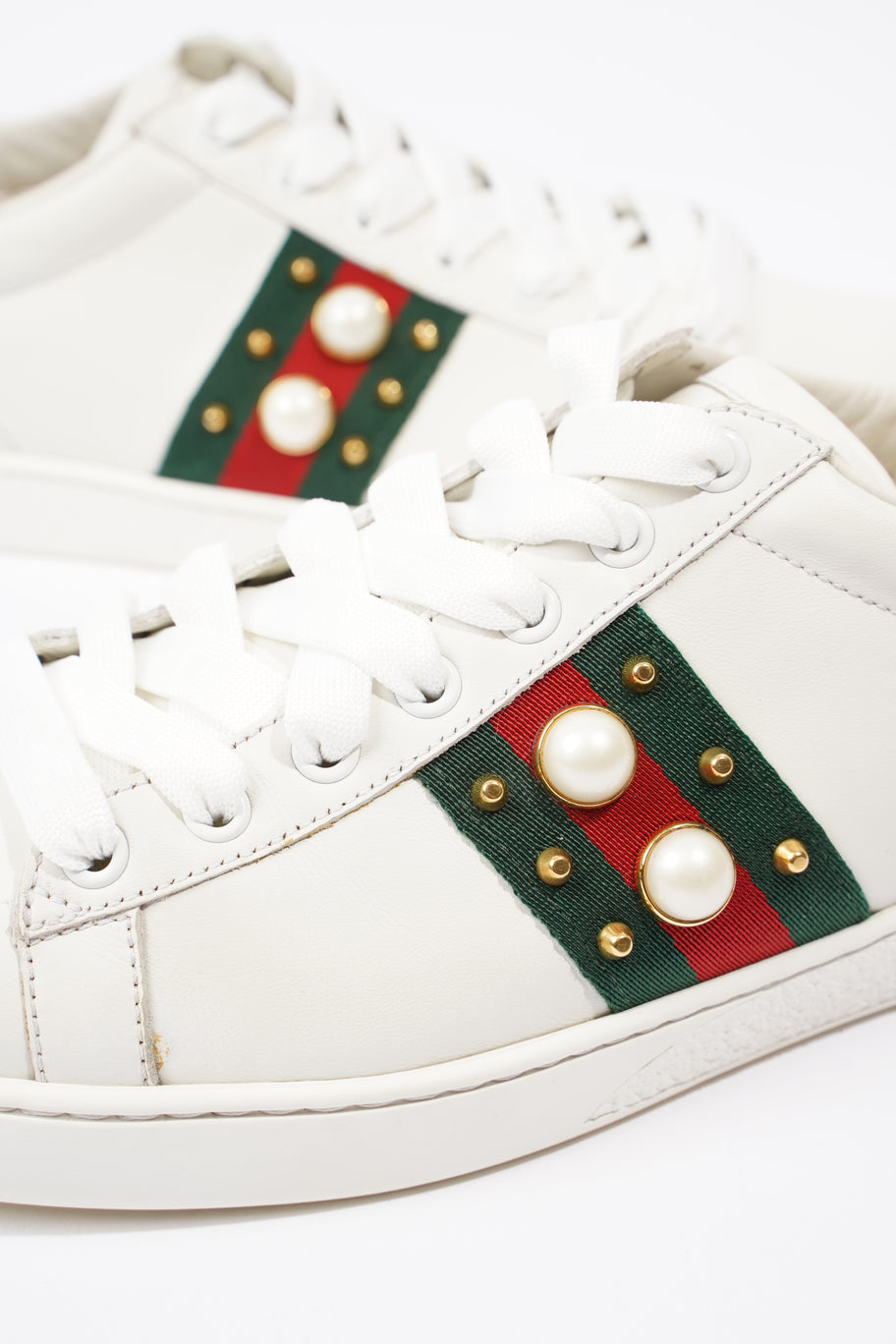 Gucci Ace Studded  White  / Green / Red Leather EU 39 UK 6 Image 8