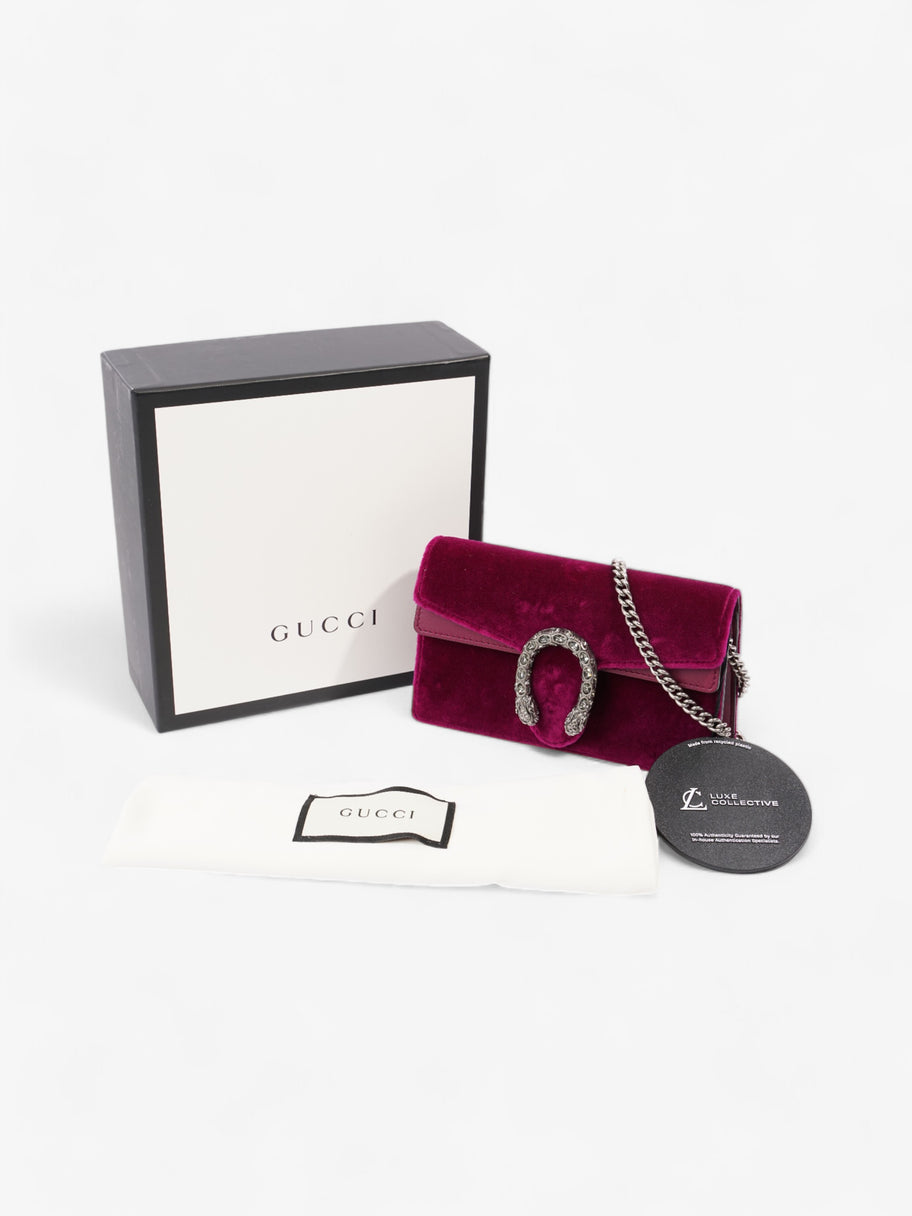 Gucci Dionysus Magneta Velvet Super Mini Image 10
