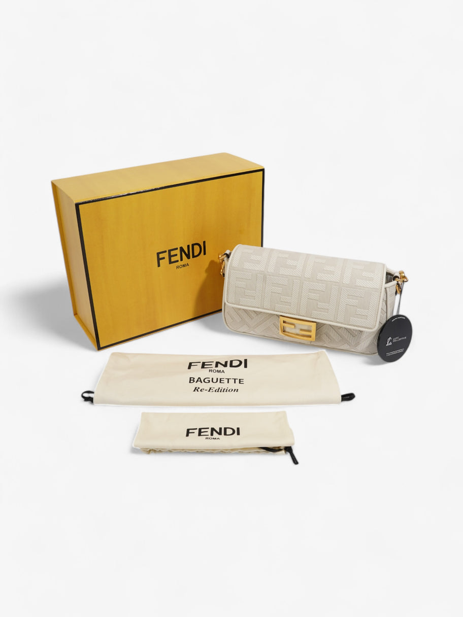 Fendi Baguette White Fabric Image 9