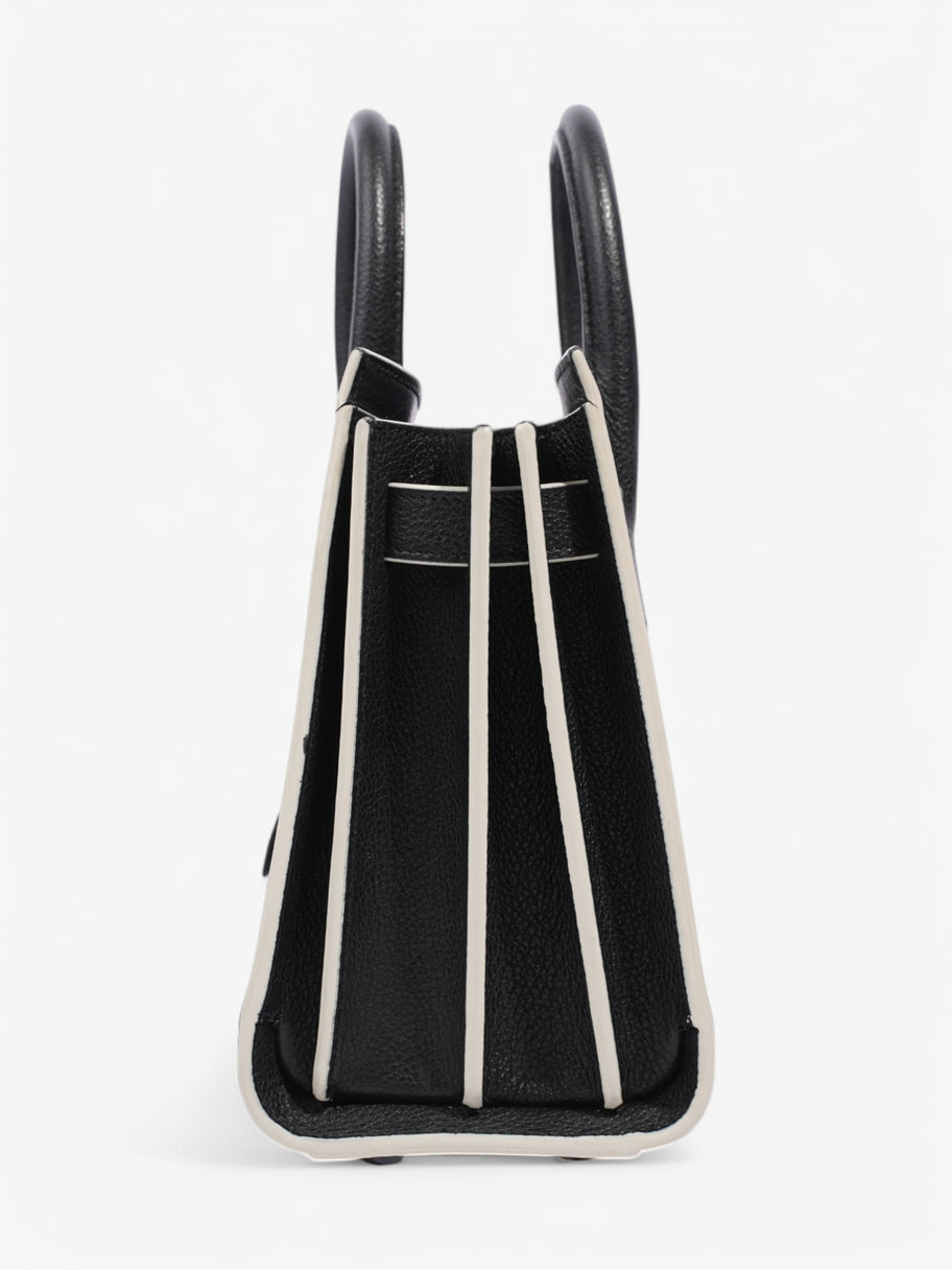 Saint Laurent Sac De Jour Black / White Calfskin Leather Nano Image 3