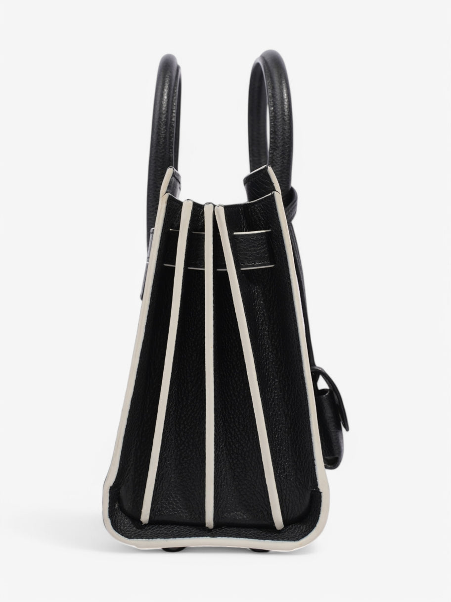 Saint Laurent Sac De Jour Black / White Calfskin Leather Nano Image 5