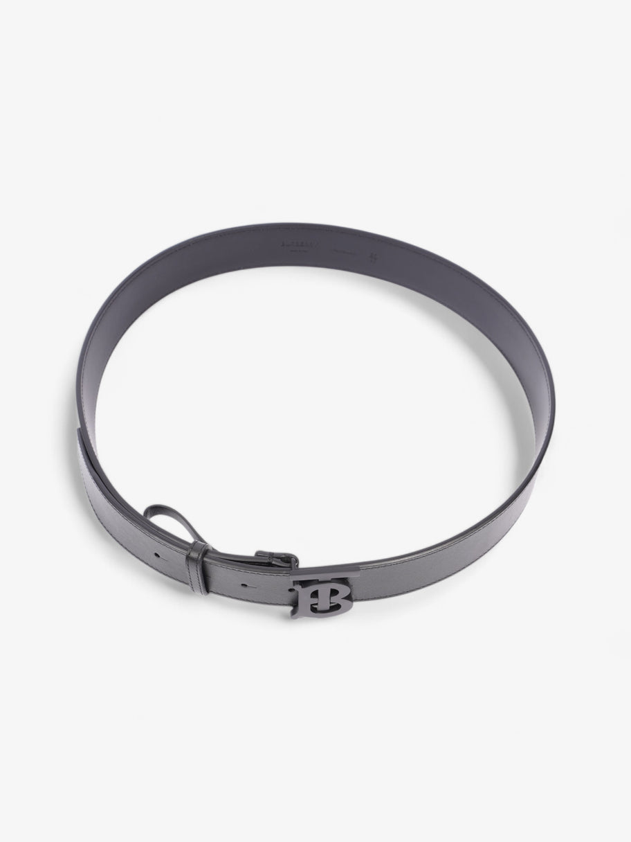 Burberry TB Plaque Belt Black Leather 90cm / 36