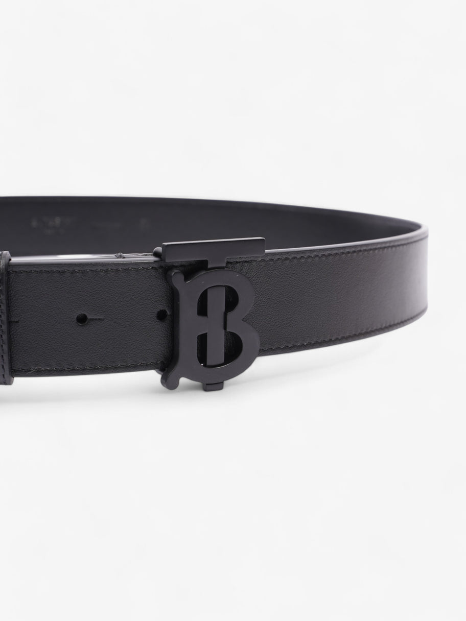 Burberry TB Plaque Belt Black Leather 90cm / 36