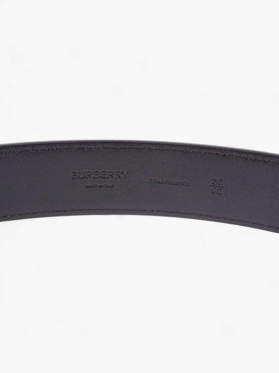 Burberry TB Plaque Belt Black Leather 90cm / 36