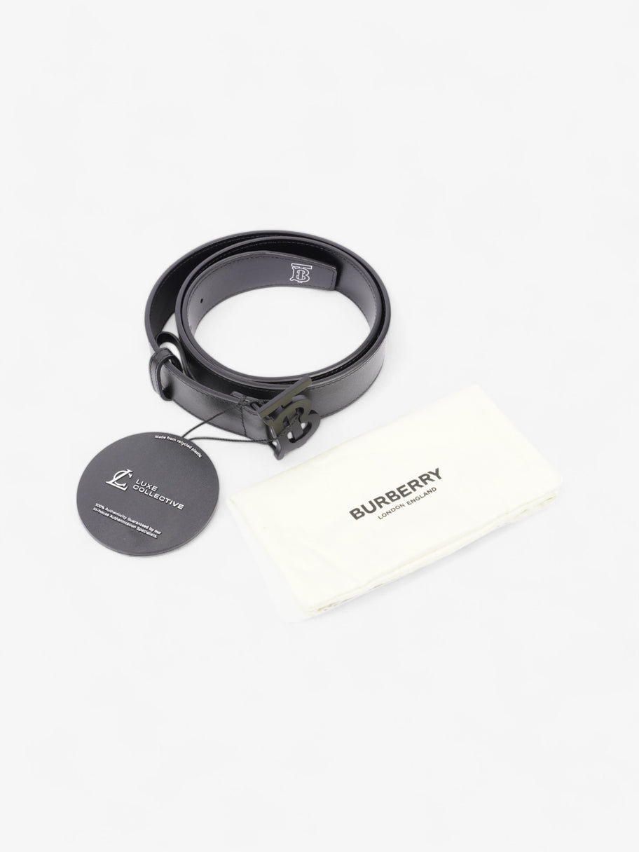 Burberry TB Plaque Belt Black Leather 90cm / 36
