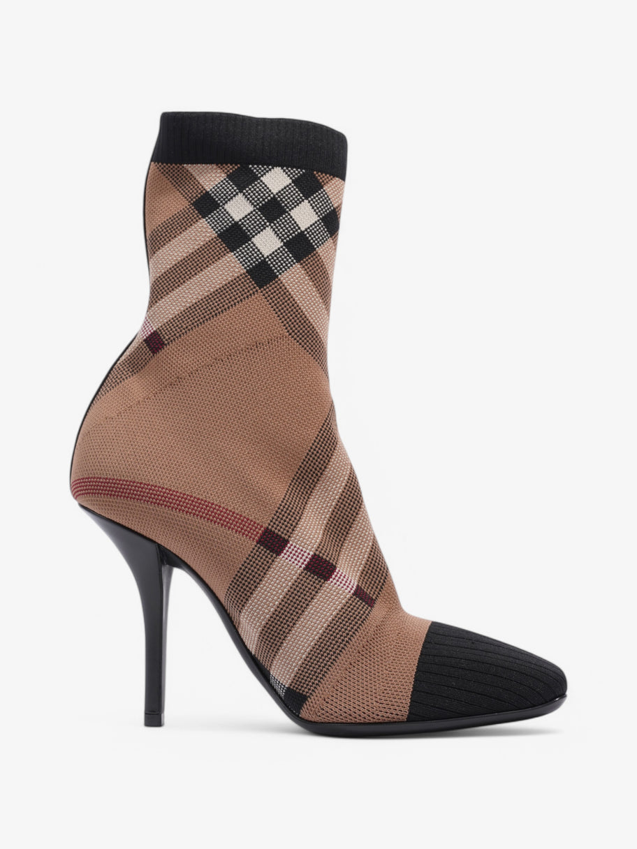 Burberry Ankle Boots 85 Brown / Black / White Cotton EU 38 UK 5 Image 4