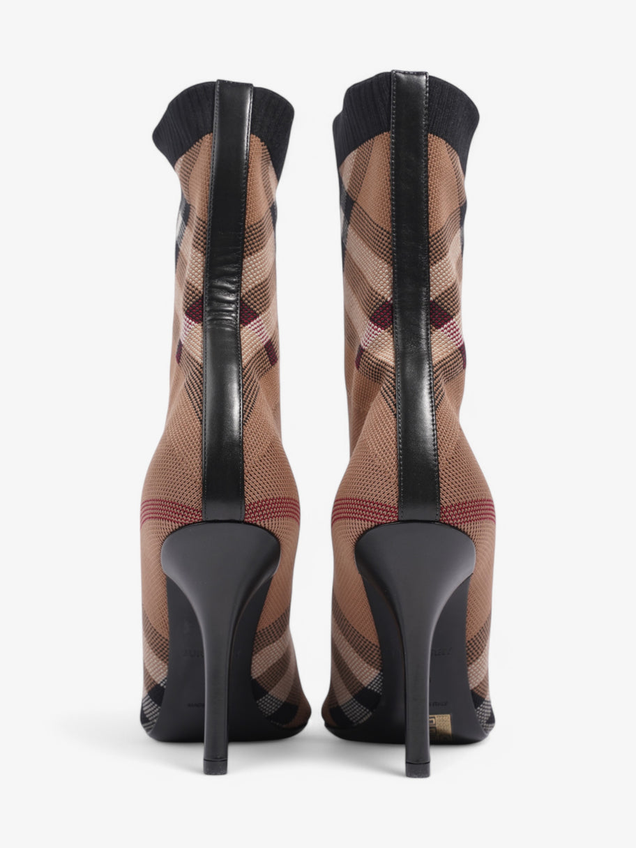 Burberry Ankle Boots 85 Brown / Black / White Cotton EU 38 UK 5 Image 6