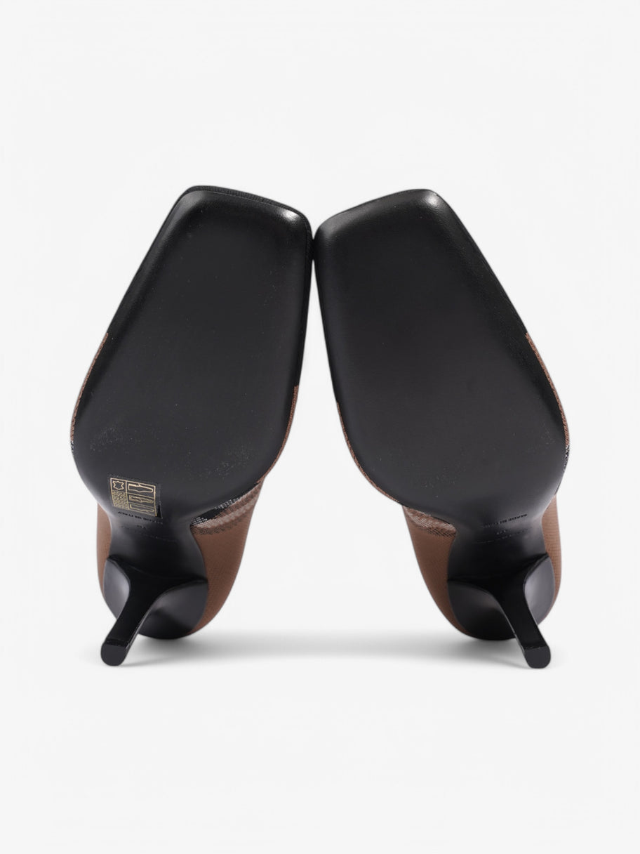 Burberry Ankle Boots 85 Brown / Black / White Cotton EU 38 UK 5 Image 7