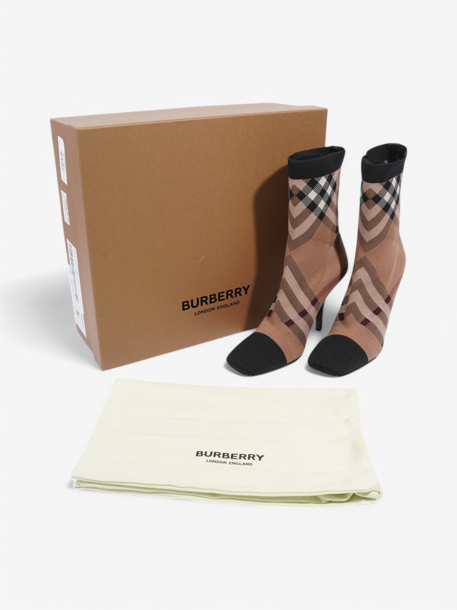 Burberry Ankle Boots 85 Brown / Black / White Cotton EU 38 UK 5 Image 8