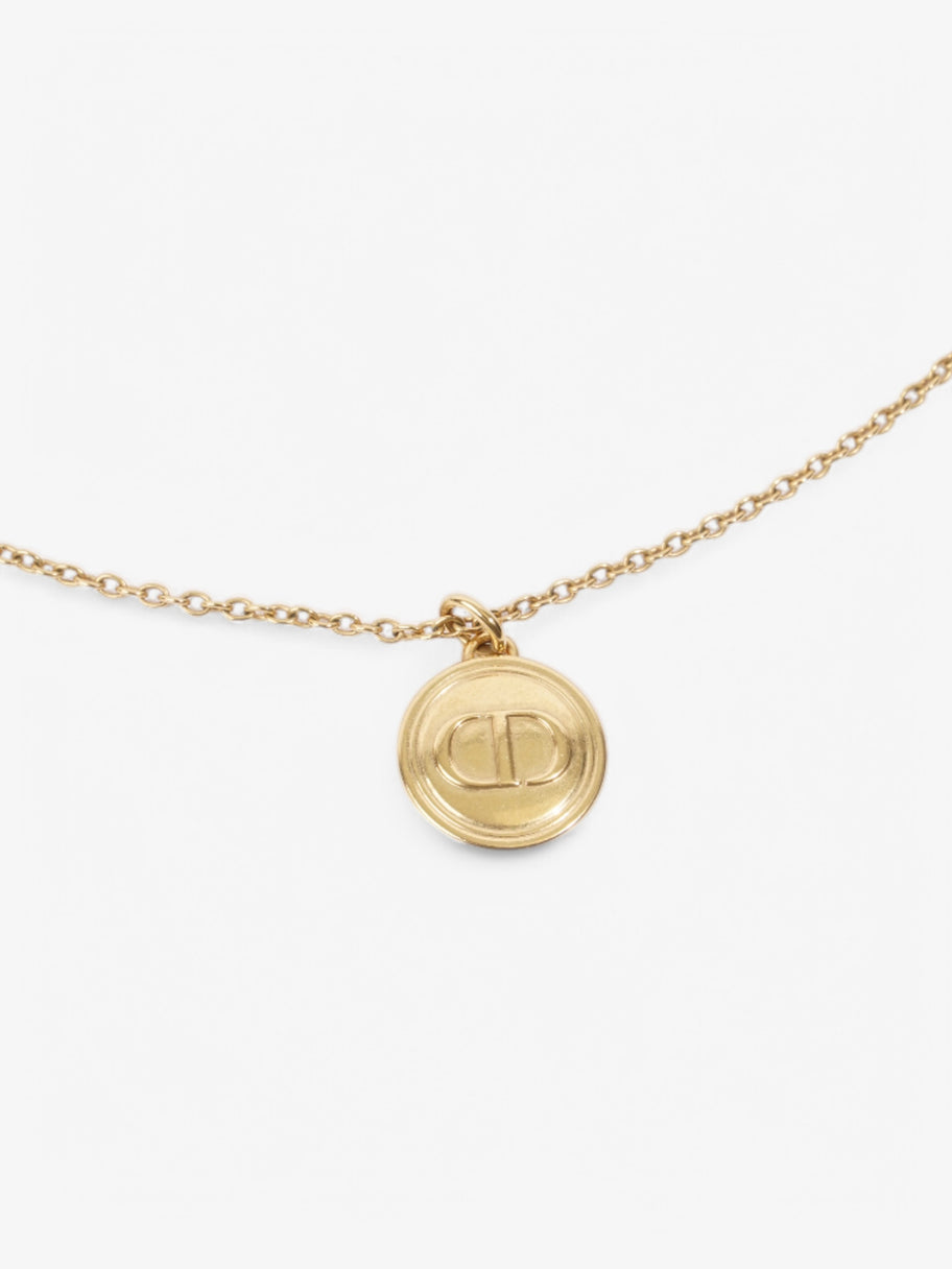 Christian Dior CD Pendant Necklace Gold Base Metal Image 2