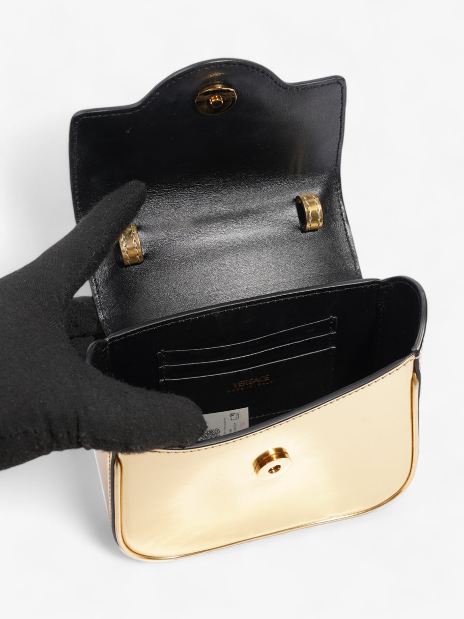 Versace La Medusa Gold Patent Leather Mini Image 7