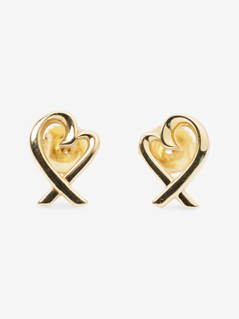  Tiffany and Co Paloma Picasso Loving Heart Earrings Gold 18k Gold
