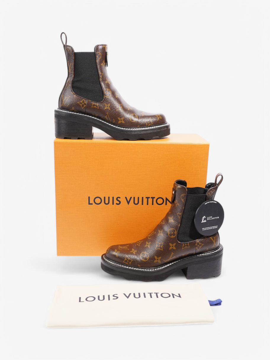 Louis Vuitton Beaubourg Ankle Boots Monogram / Black Coated Canvas EU 38.5 UK 5.5 Image 10