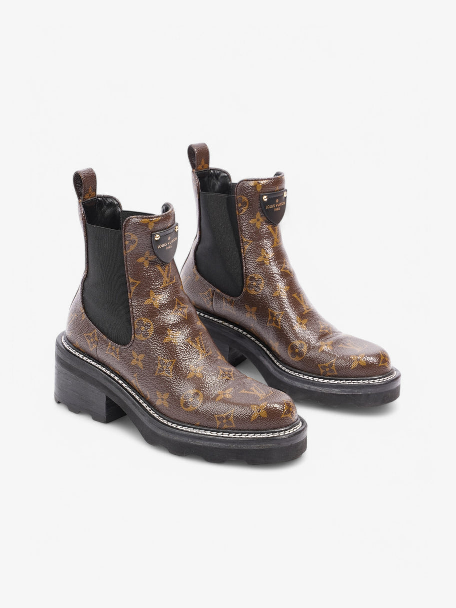 Louis Vuitton Beaubourg Ankle Boots Monogram / Black Coated Canvas EU 38.5 UK 5.5 Image 2