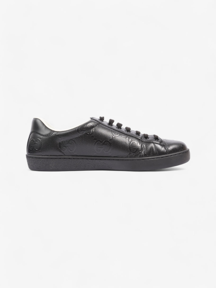 Gucci New Ace Embossed Sneakers Black Embossed Leather EU 42.5 UK 8.5 Image 4
