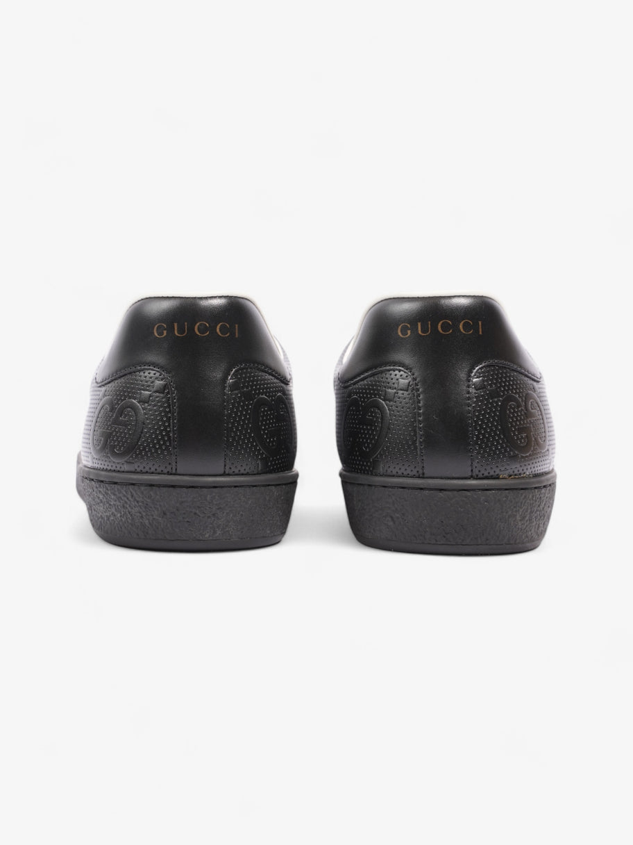 Gucci New Ace Embossed Sneakers Black Embossed Leather EU 42.5 UK 8.5 Image 6