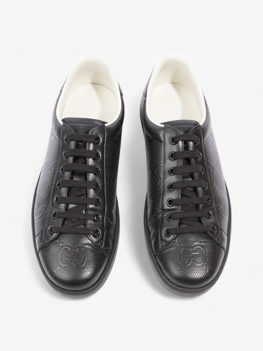 Gucci New Ace Embossed Sneakers Black Embossed Leather EU 42.5 UK 8.5 Image 8