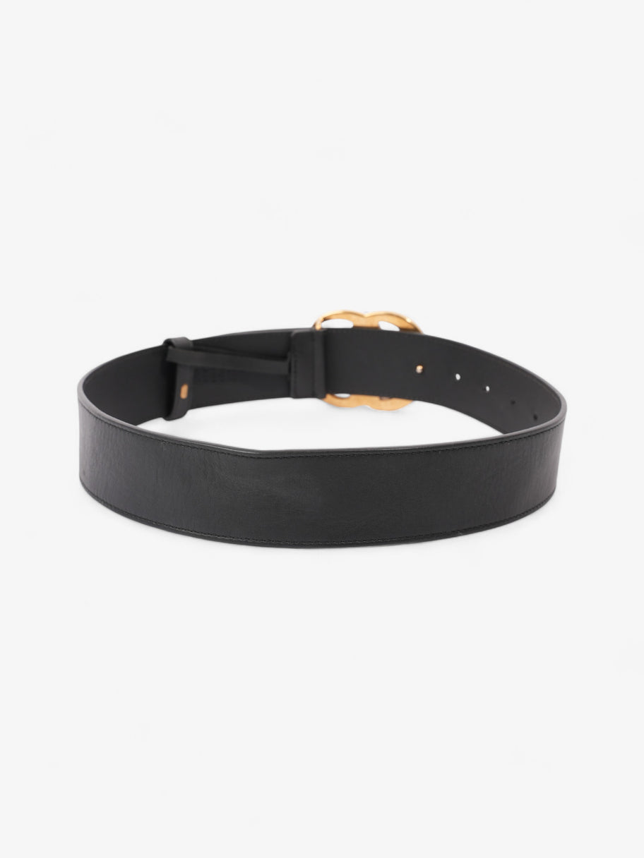 Gucci GG Marmont 2015 Re-Edition Wide Belt Black / Gold Leather 65cm / 26