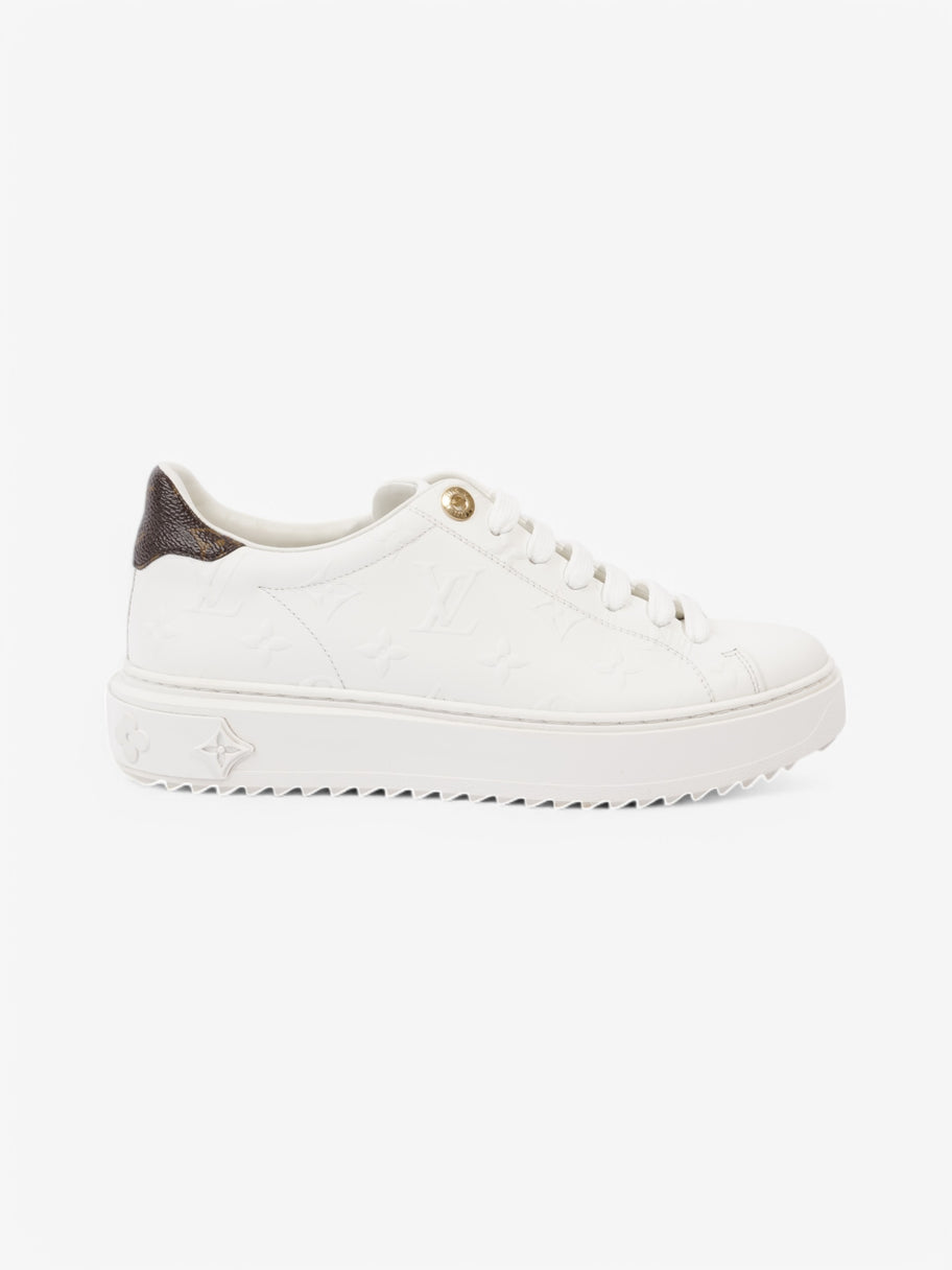 Louis Vuitton Time Out Sneakers White  / Brown Monogram Leather EU 38 UK 5 Image 1