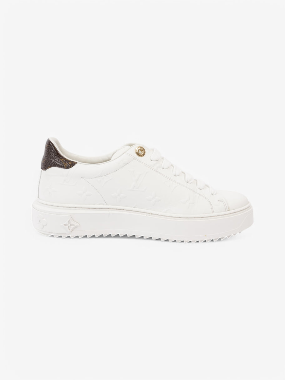 Louis Vuitton Time Out Sneakers White  / Brown Monogram Leather EU 38 UK 5 Image 5