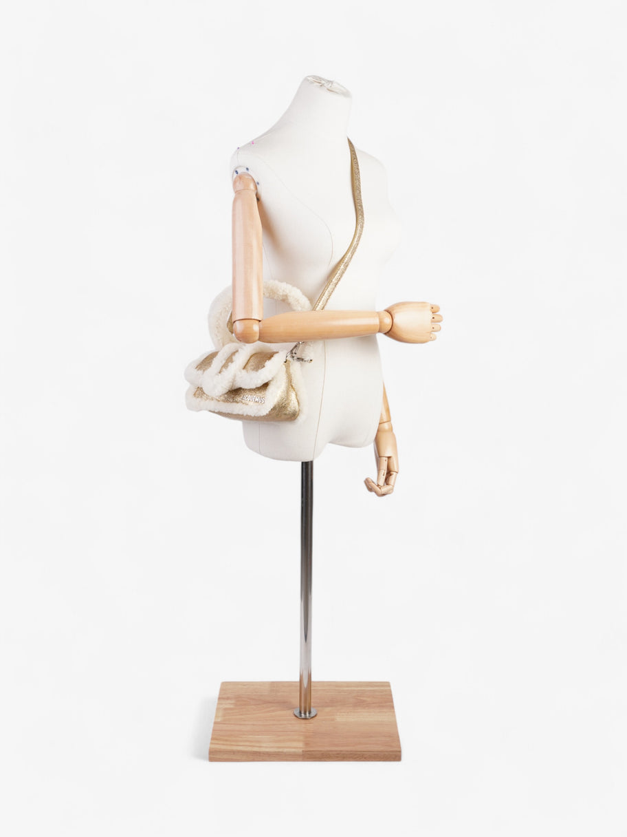 Jacquemus Le Petit Bambimou Doux  Gold / Beige Sheep Skin Image 2