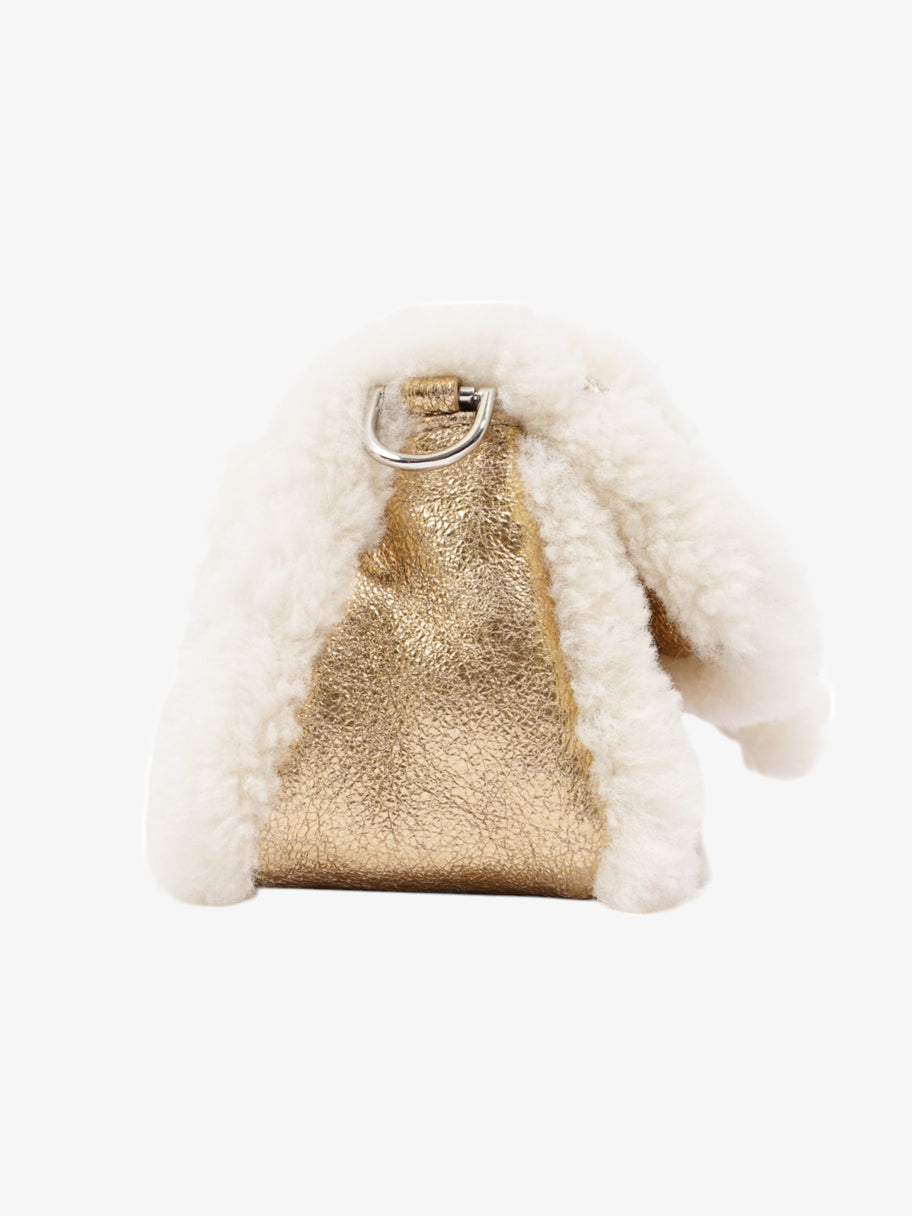 Jacquemus Le Petit Bambimou Doux  Gold / Beige Sheep Skin Image 5