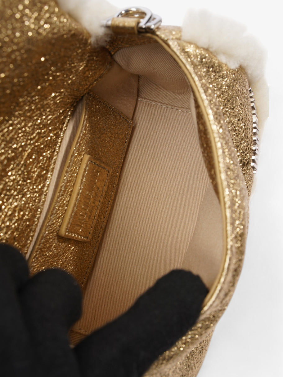 Jacquemus Le Petit Bambimou Doux  Gold / Beige Sheep Skin Image 8