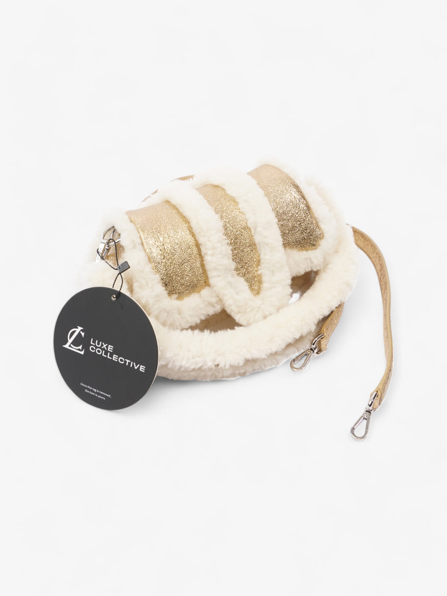 Jacquemus Le Petit Bambimou Doux  Gold / Beige Sheep Skin Image 9