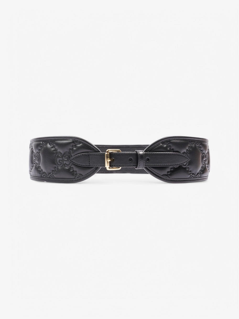 Gucci Waist Belt Black Leather 100cm 40