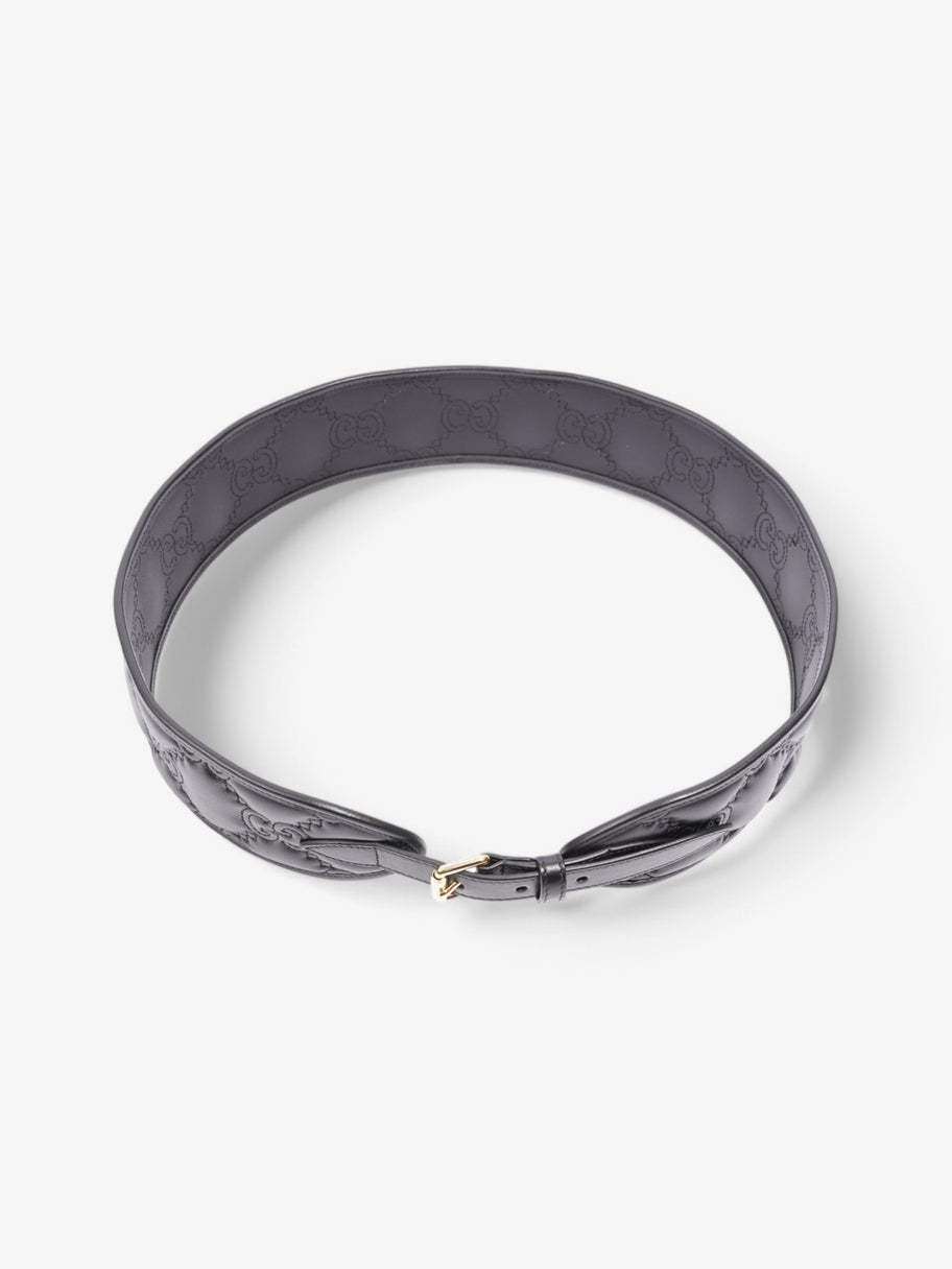 Gucci Waist Belt Black Leather 100cm 40