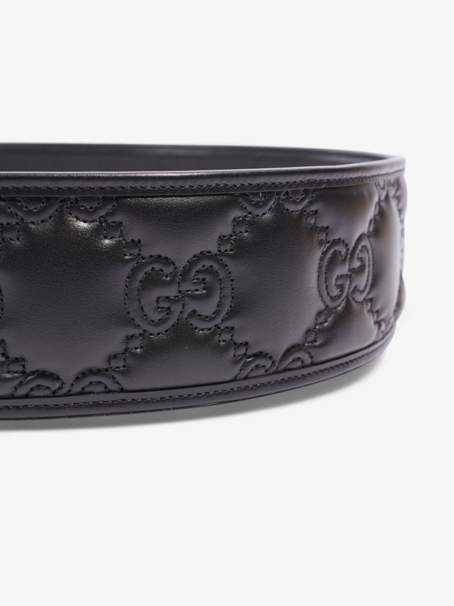 Gucci Waist Belt Black Leather 100cm 40