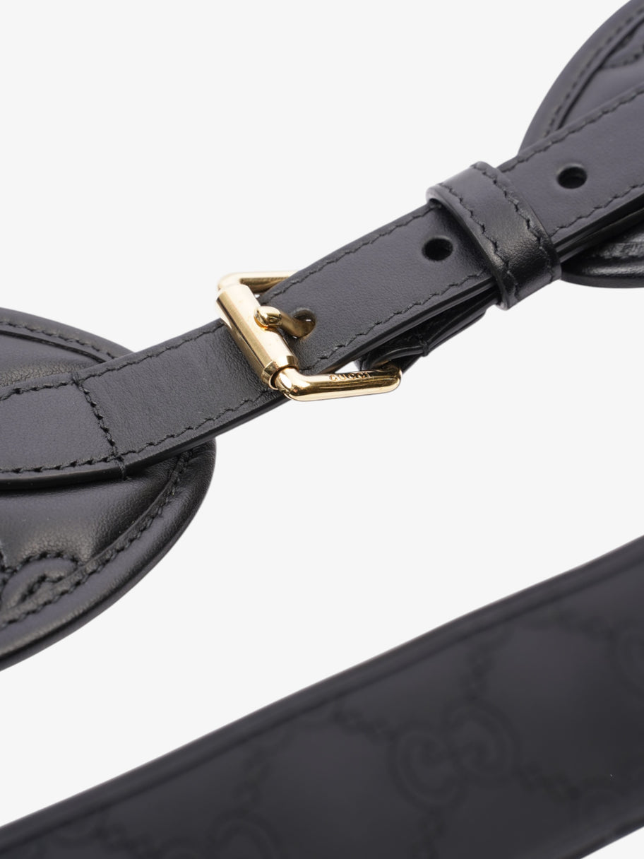 Gucci Waist Belt Black Leather 100cm 40