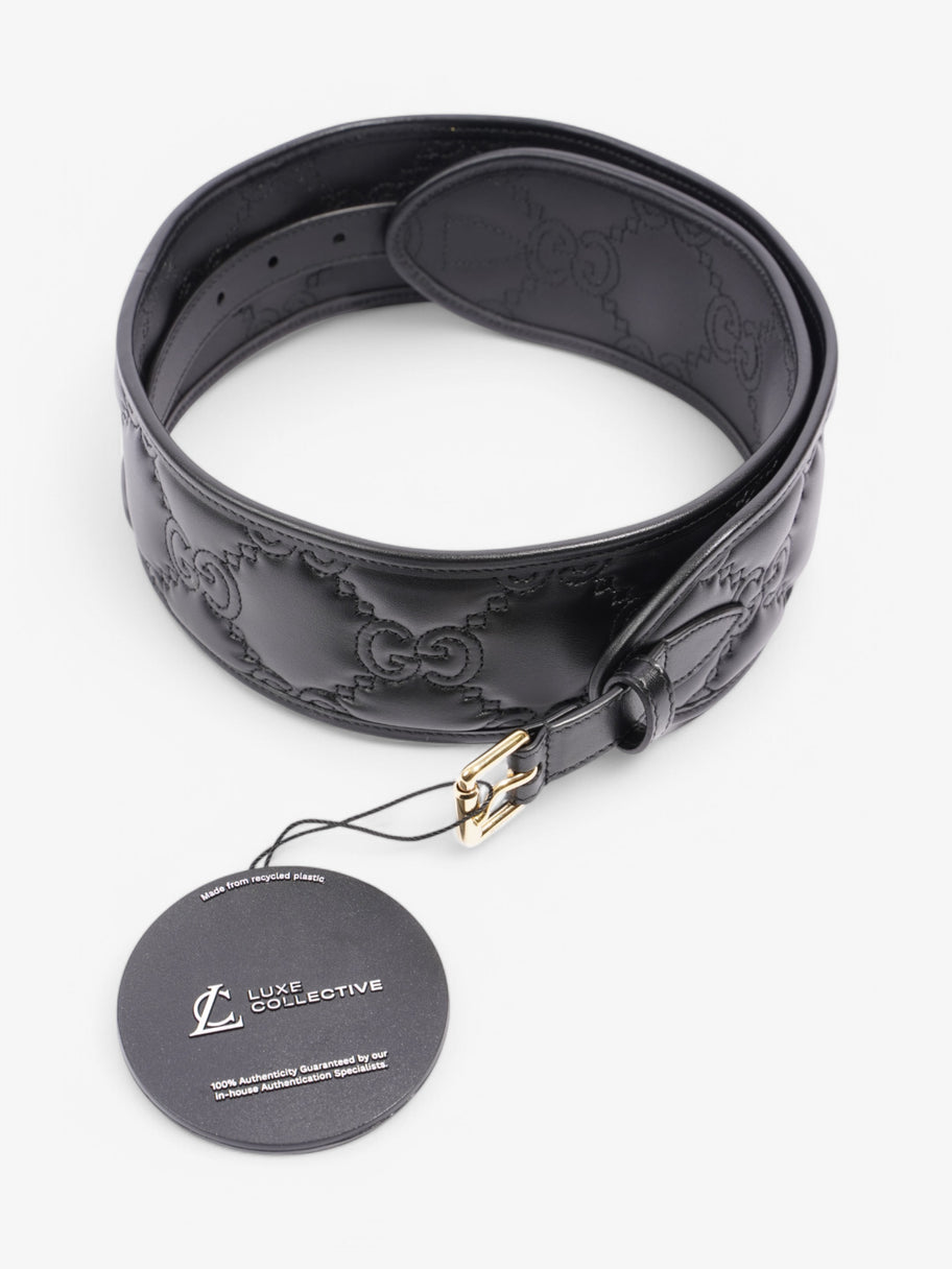 Gucci Waist Belt Black Leather 100cm 40