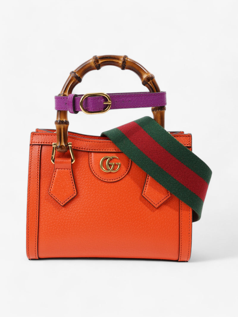  Gucci Diana Tote Orange Leather Mini