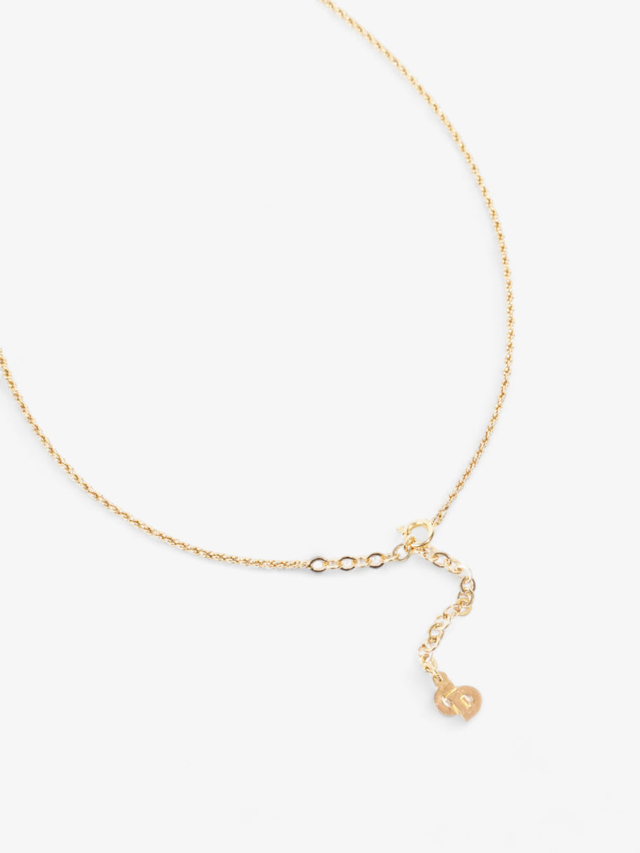 Christian Dior CD Pendant Logo Necklace Gold Base Metal Image 4