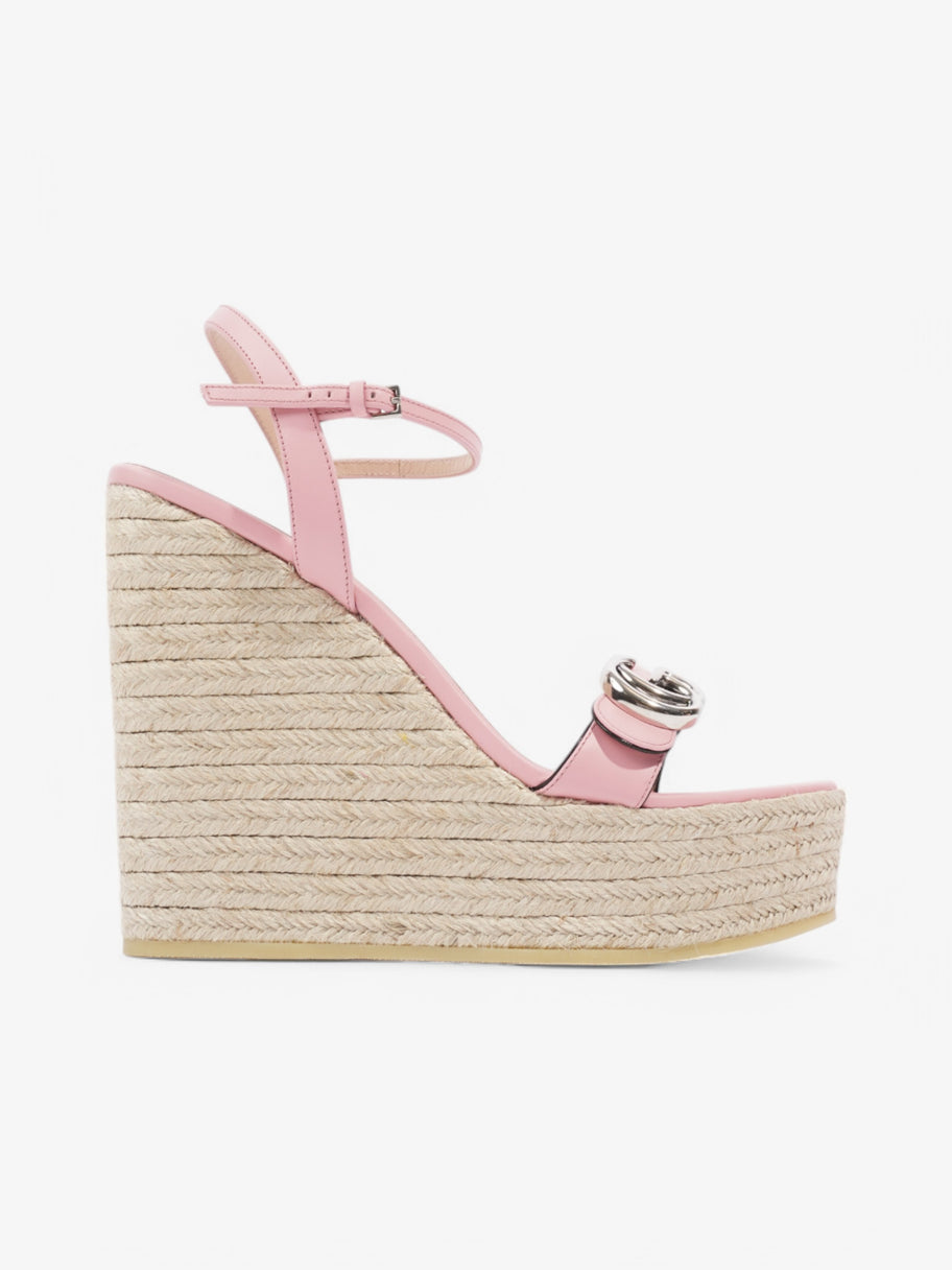 Gucci GG Marmont Espadrille Sandals 130 Pink Leather EU 39.5 UK 6.5 Image 1
