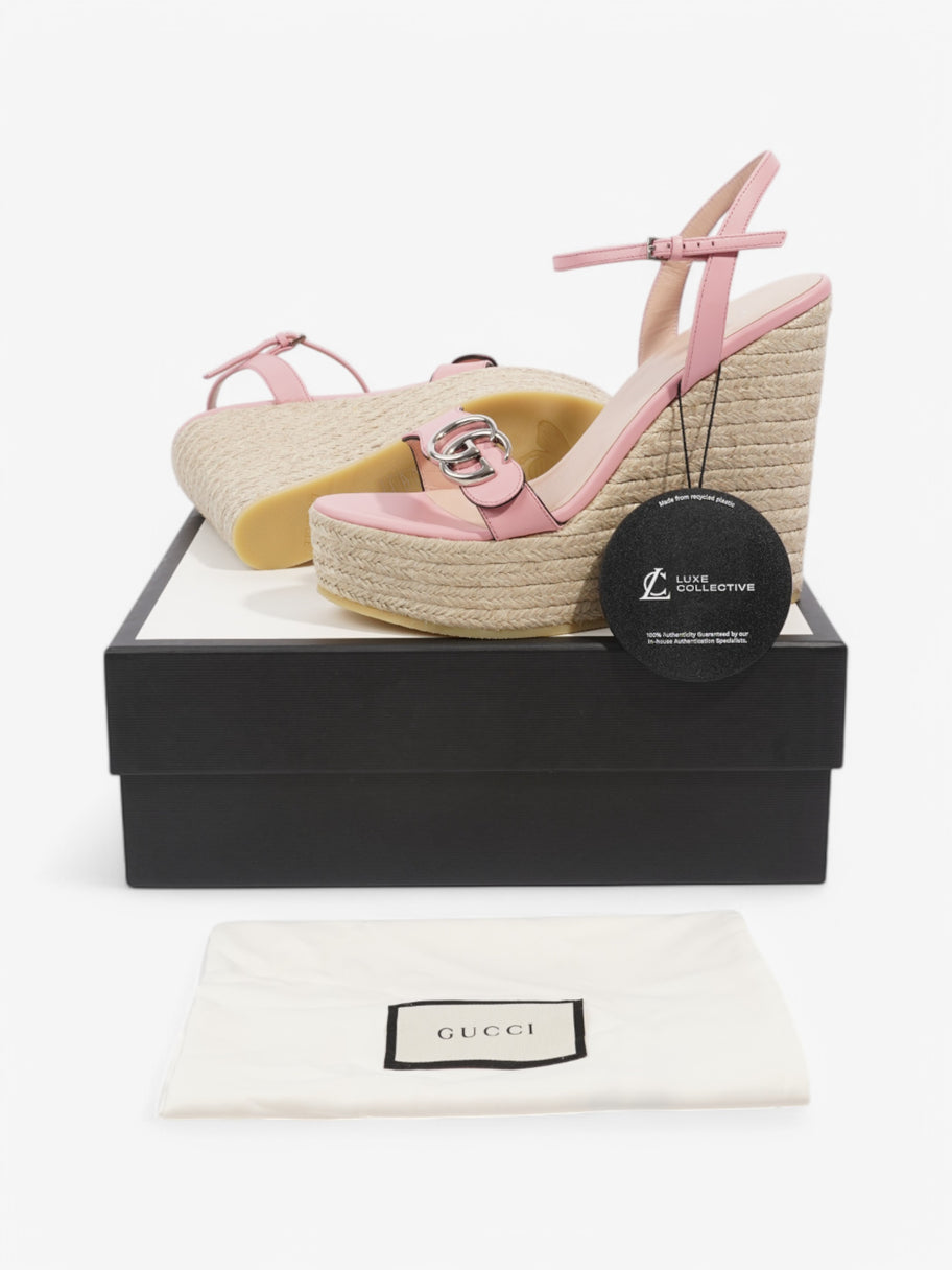 Gucci GG Marmont Espadrille Sandals 130 Pink Leather EU 39.5 UK 6.5 Image 10