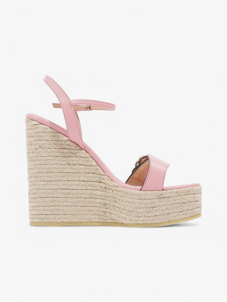 Gucci GG Marmont Espadrille Sandals 130 Pink Leather EU 39.5 UK 6.5 Image 4