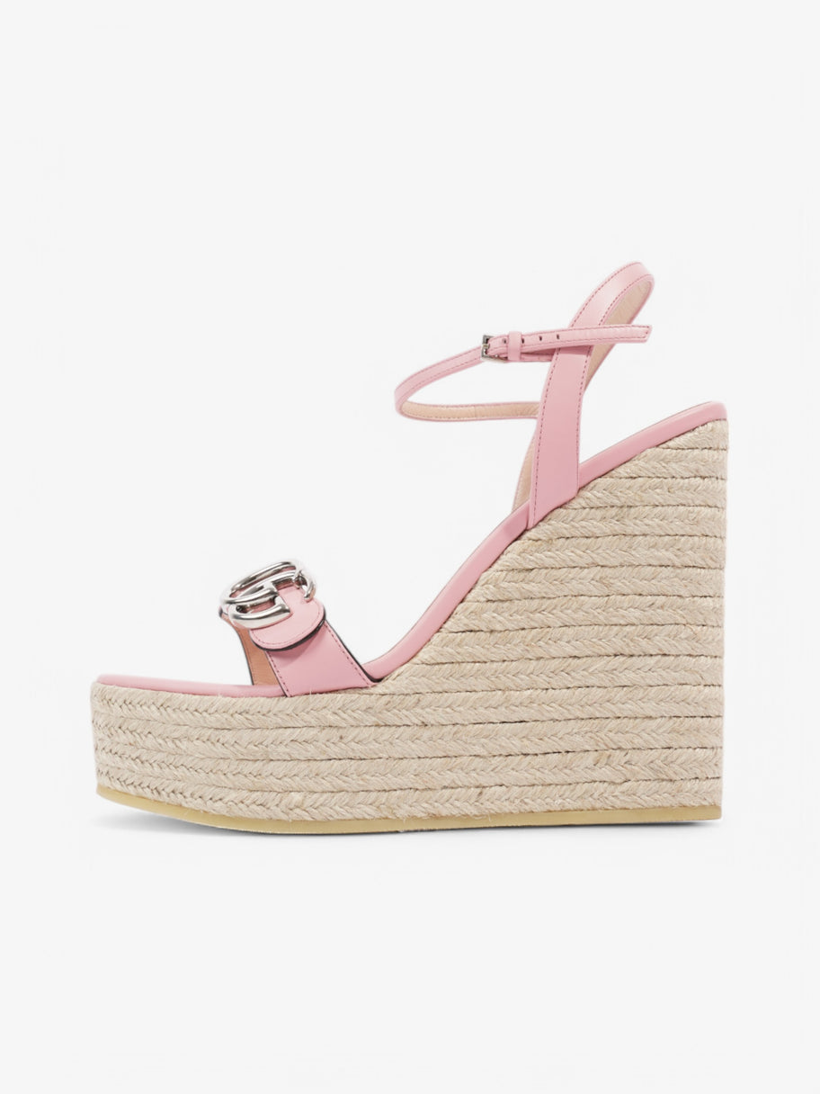 Gucci GG Marmont Espadrille Sandals 130 Pink Leather EU 39.5 UK 6.5 Image 5