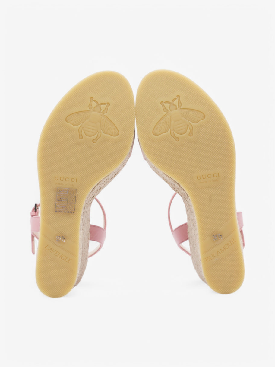 Gucci GG Marmont Espadrille Sandals 130 Pink Leather EU 39.5 UK 6.5 Image 7