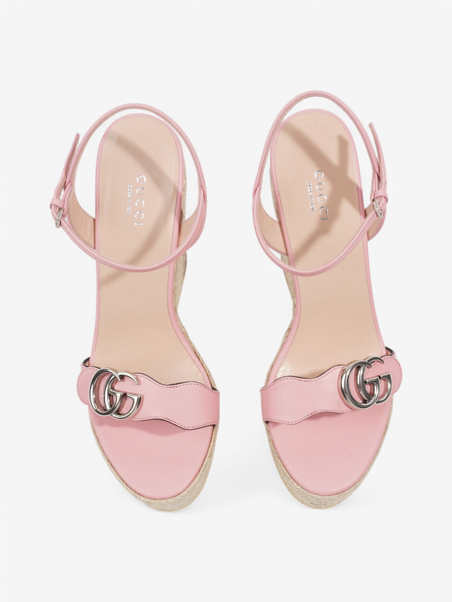 Gucci GG Marmont Espadrille Sandals 130 Pink Leather EU 39.5 UK 6.5 Image 8