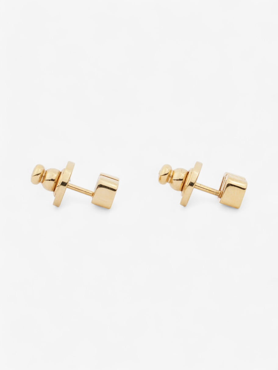 Valentino V Logo Stud Earrings Gold Base Metal Image 2