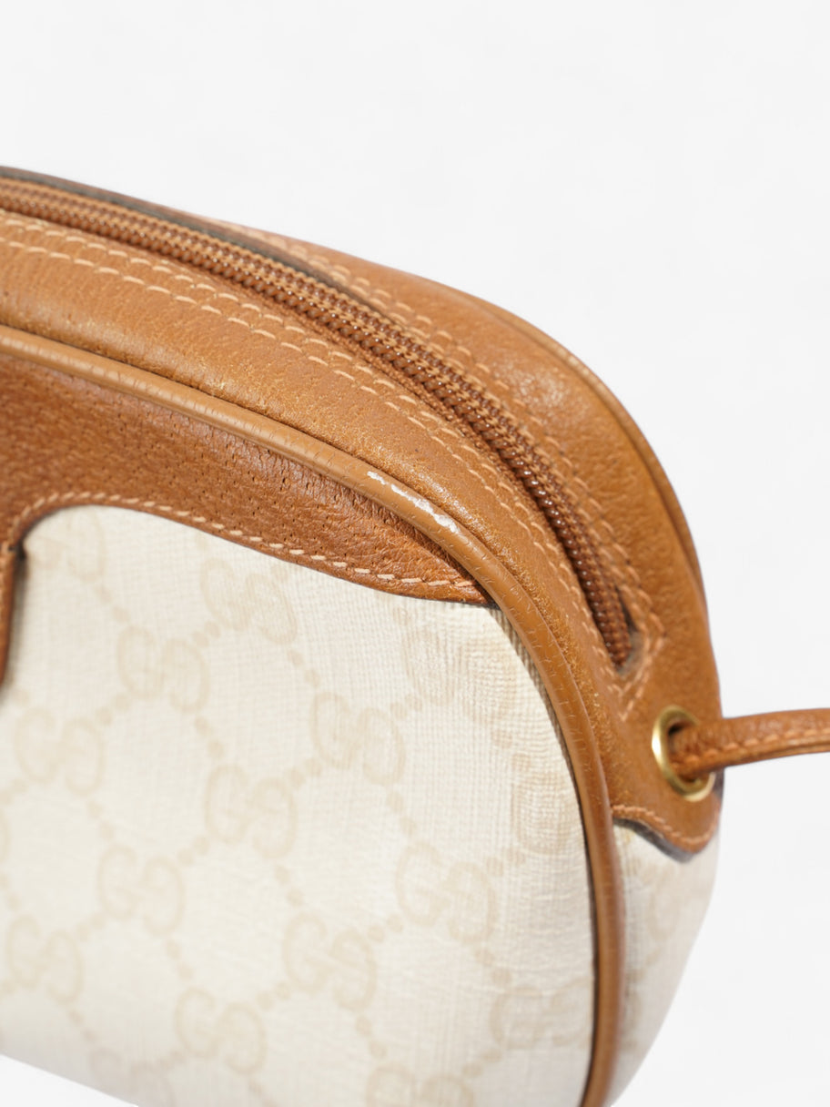 Gucci Vintage GG Camera Bag Tan / Cream Coated Canvas Image 8