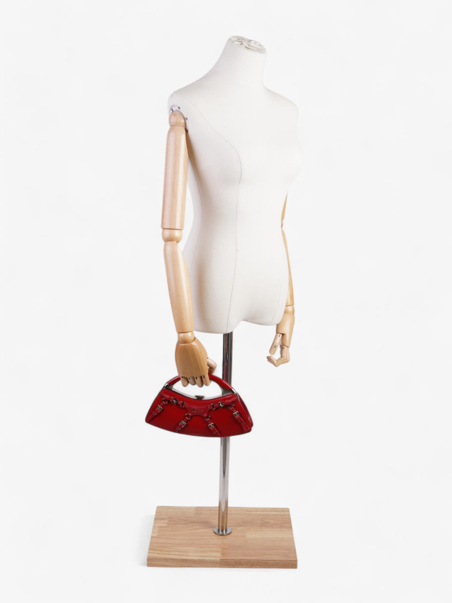Christian Dior Bondage Clutch Red Calfskin Leather Image 2
