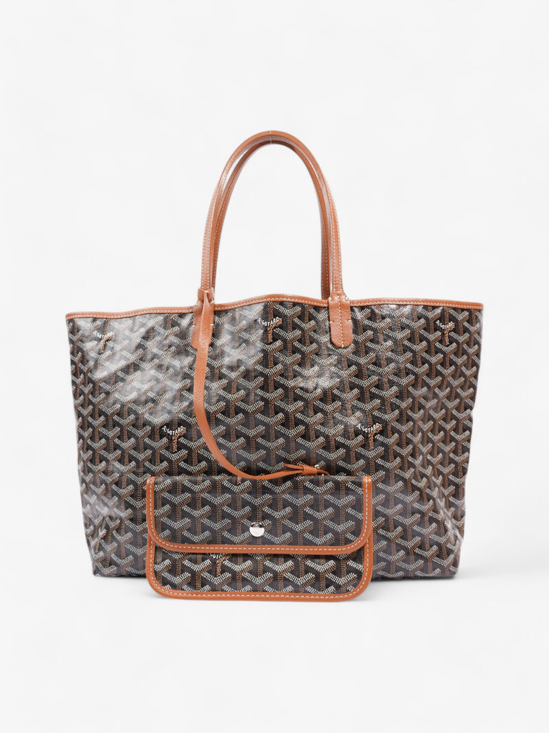  Goyard Saint Louis Black / Tan Coated Canvas PM