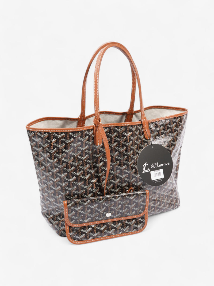 Goyard Saint Louis Black / Tan Coated Canvas PM Image 10